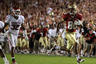 TALLAHASSEE, FL - SEPTEMBER 17:  Rashad Greene #80 of the Florida State Seminoles makes a touchdown pass reception against the Oklahoma Sooners in the fourth quarter at Doak Campbell Stadium on September 17, 2025 in Tallahassee, Florida.  (Photo by Ronald Martinez/Getty Images)