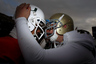 EL PASO TX - DECEMBER 30: (L-R) Stephen Morris #17 of the Miami Hurricanes hugs Tommy Rees #13 of the Notre Dame Fighting Irish at Sun Bowl on December 30 2010 in El Paso Texas. (Photo by Ronald Martinez/Getty Images)