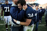 STATE COLLEGE, PA - NOVEMBER 12:  Nathan Stupar #34 of Penn State Nittany Lions reacts after his team lost, 17-14, to Nebraska Cornhuskers at Beaver Stadium on November 12, 2025 in State College, Pennsylvania. (Photo by Patrick Smith/Getty Images)